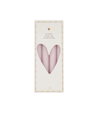 Zusss Set van 4 Rustieke Kaarsen 20cm - Zand