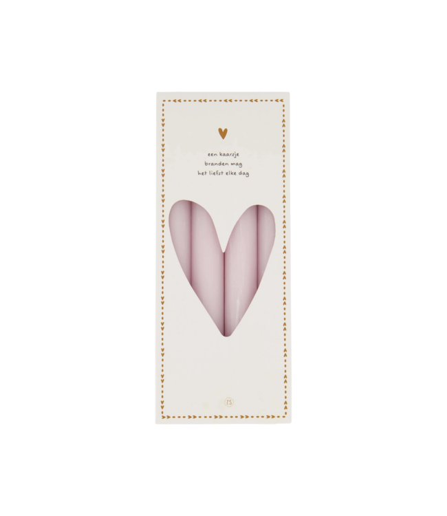 Zusss Set van 4 Rustieke Kaarsen 20cm - Zand