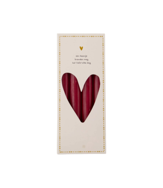 Zusss Set van 4 Rustieke Kaarsen 20cm - Port