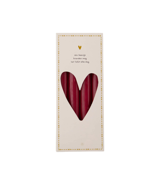 Zusss Set van 4 Rustieke Kaarsen 20cm - Port