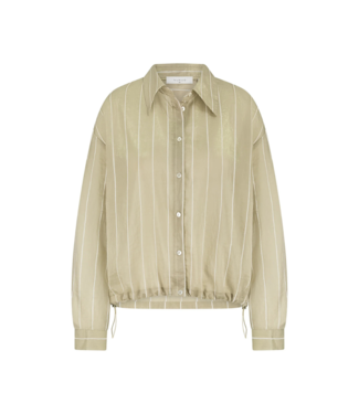 Nukus Iris Blouse Stripe - Gold/Off White