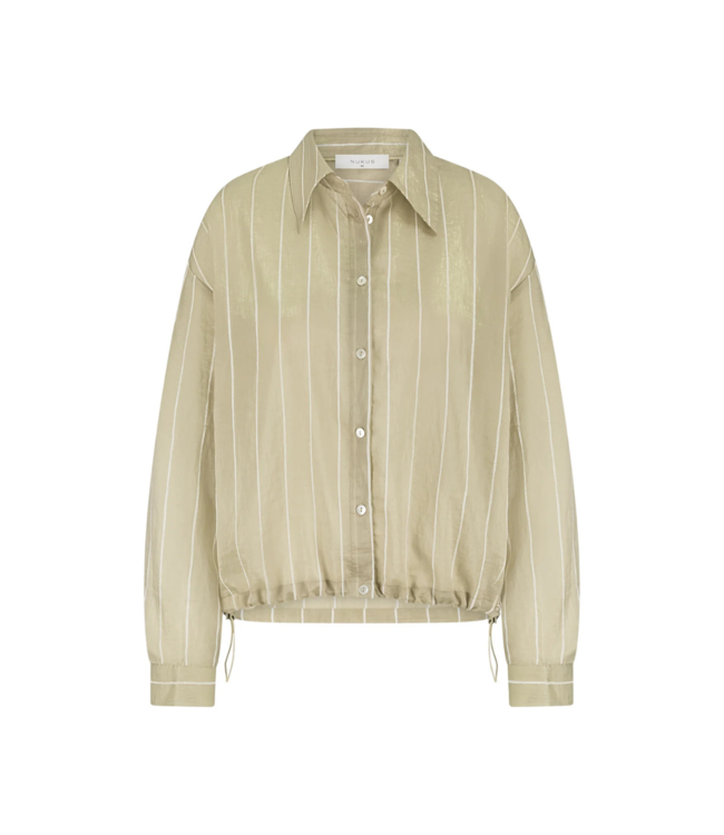 Nukus Iris Blouse Stripe - Gold/Off White
