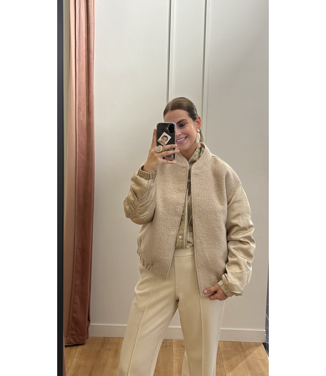 Nukus Baltimore Jacket Satin - Sand