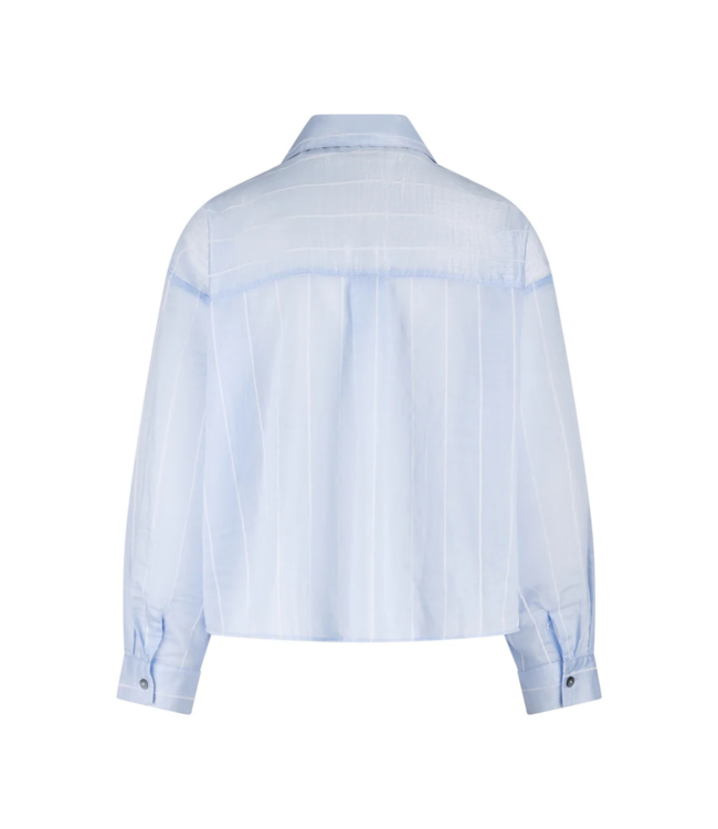 Nukus Iris Blouse Stripe - Ice/Off White