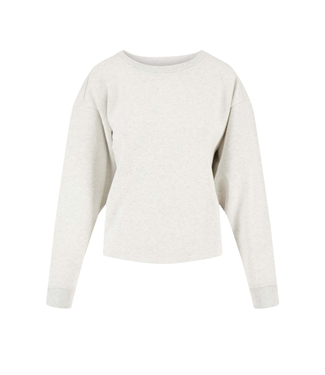 Zusss Sweater met Tekst - Mid Grey/Classy Red