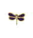 Zusss Libelle Broche - Night Blue