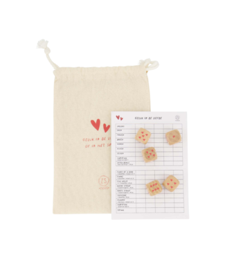 Zusss Spelletje Yahtzee - Wit/Rood