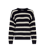 Moss Copenhagen Festina Hope Pullover Stripe - Sky Cap/Oat Melange