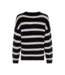 Moss Copenhagen Festina Hope Pullover Stripe - Sky Cap/Oat Melange
