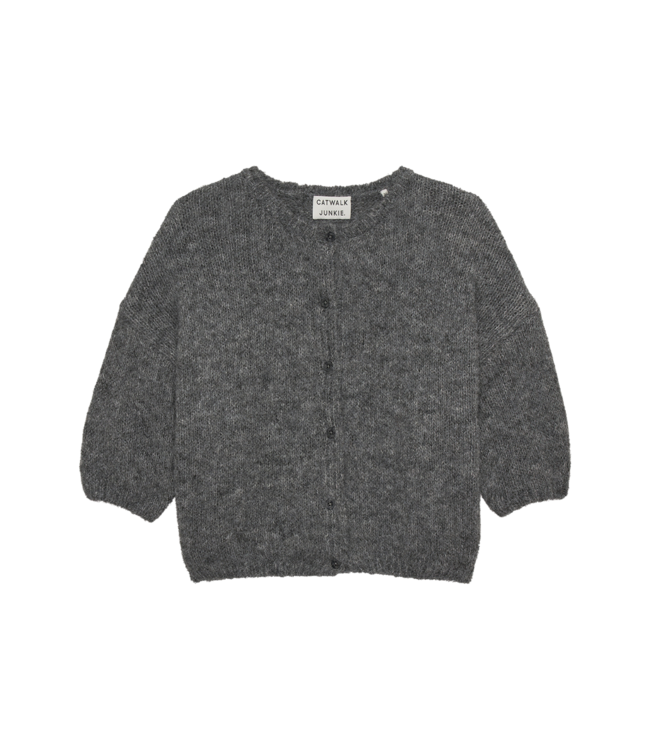 Catwalk Junkie Button Up Cardigan - Grey Melange