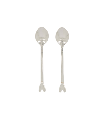 Zusss Set van 2 Lepeltjes Hartje - Zilver