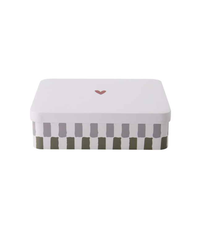 Zusss Koekblik Hartje - Rood/Grijs/Groen