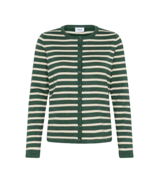 Saint Tropez Mila Striped Cardigan - June Brown Rice Stripe