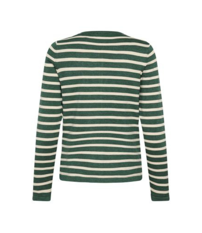 Saint Tropez Mila Striped Cardigan - June Brown Rice Stripe