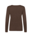 Saint Tropez Mila Long Sleeve V-Neck Pullover - Fondue Fudge Melange