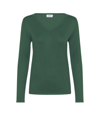 Saint Tropez Mila Long Sleeve V-Neck Pullover - June Bug Melange