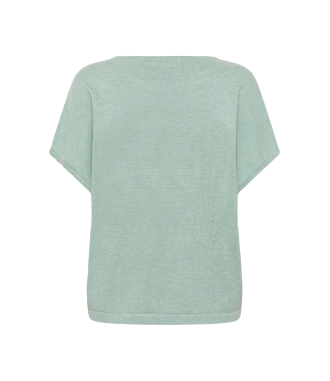 Saint Tropez Mila R-Neck Short Sleeve Pullover - Blue Surf Melange