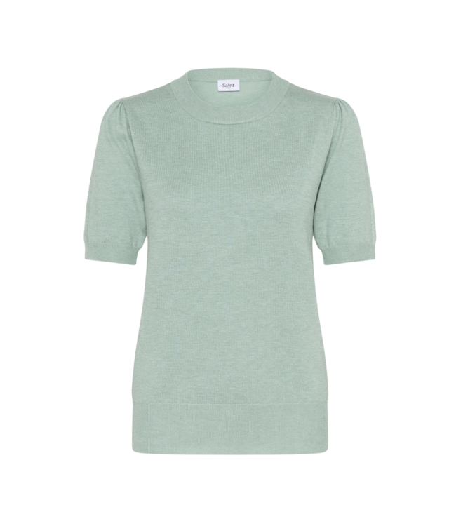 Saint Tropez Mila Short Sleeve Pullover - Blue Surf Melange
