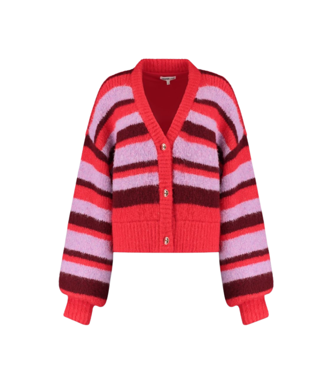 Harper & Yve Noor Cardigan - Stripe Multi Lila Love
