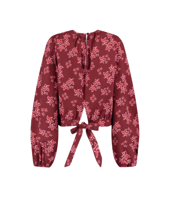 Harper & Yve Dolly Longsleeve Blouse - Pink Star/Wine Berry