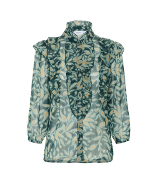 Saint Tropez Maxine Blouse - Pine Autumn Forest