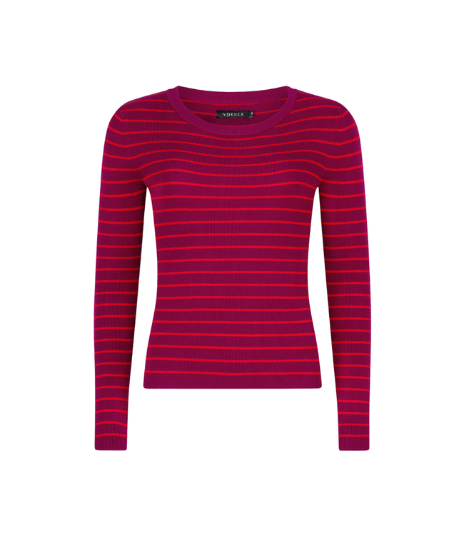 Ydence Knitted Top Devina - Fuchsia Purple/Red