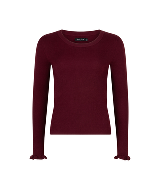 Ydence Knitted Top Shirley - Burgundy
