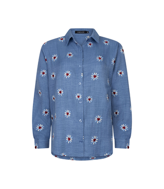 Ydence Blouse Gabia - Denim Blue
