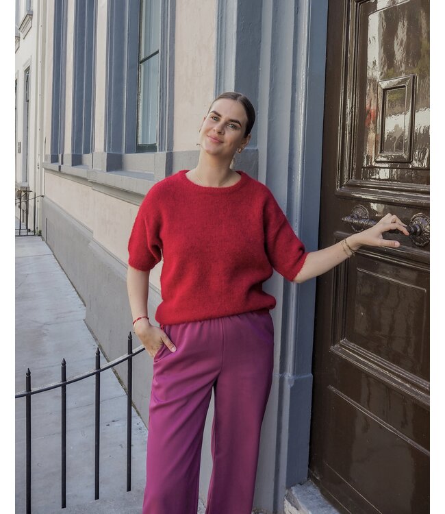 Ydence Knitted Sweater Eddie - Red