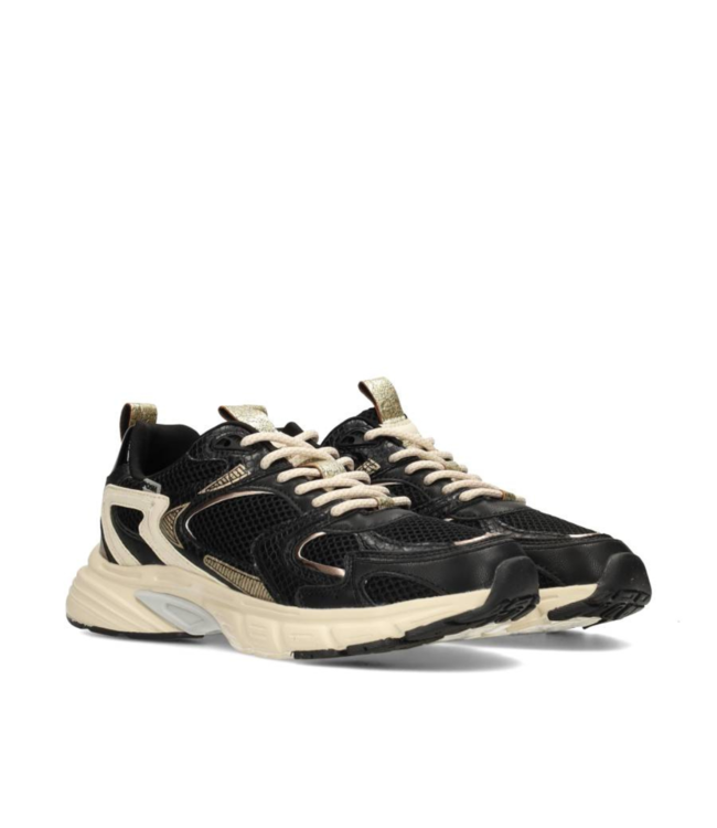Posh by Poelman Lola Sneaker - Black with Gold Combination