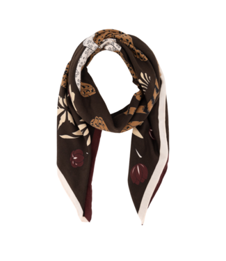 Sjaal Sanaa - Leopard Cream Dark