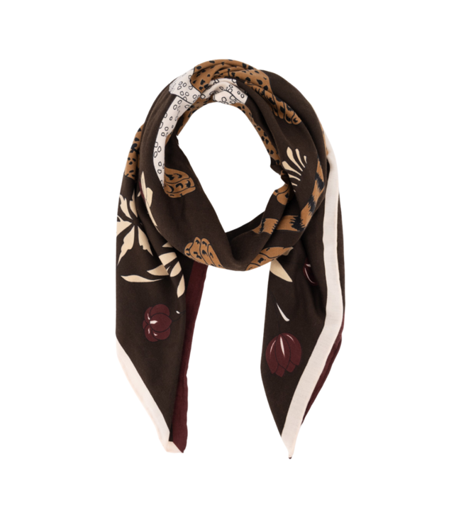 Color Club Sjaal Sanaa - Leopard Cream Dark