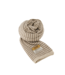 Color Club Sjaal Cassy Stripe - Taupe/Ecru