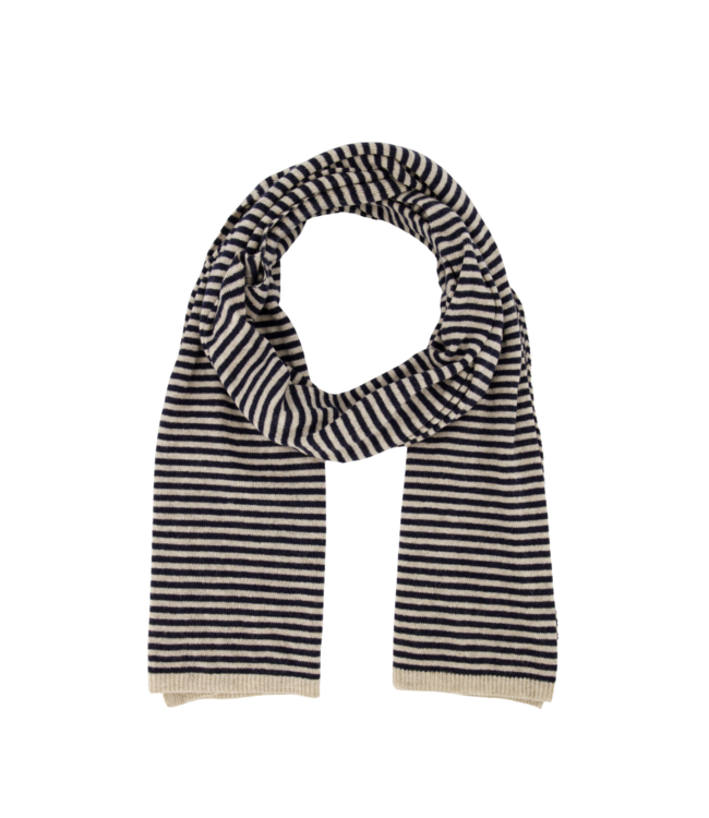 Color Club Sjaal Cassy Stripe - Dark Blue/Ecru