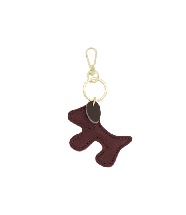 Color Club Bag Charm Bumpy - Bordeaux/Dark Brown