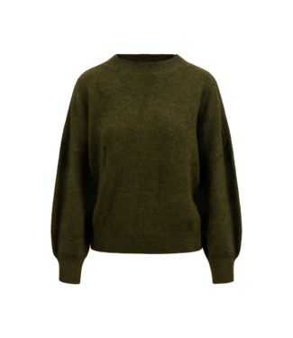 Zusss Trui met Hartje Detail - Moss Green