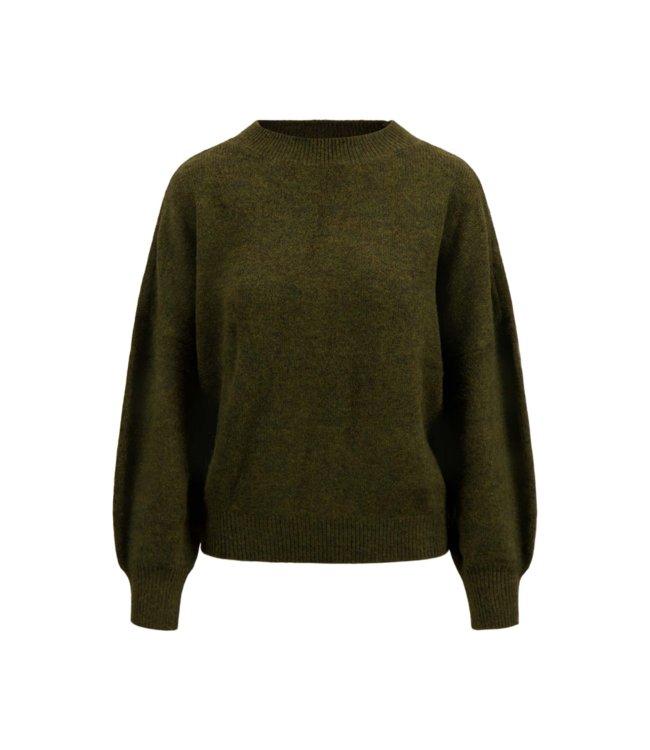 Zusss Trui met Hartje Detail - Moss Green