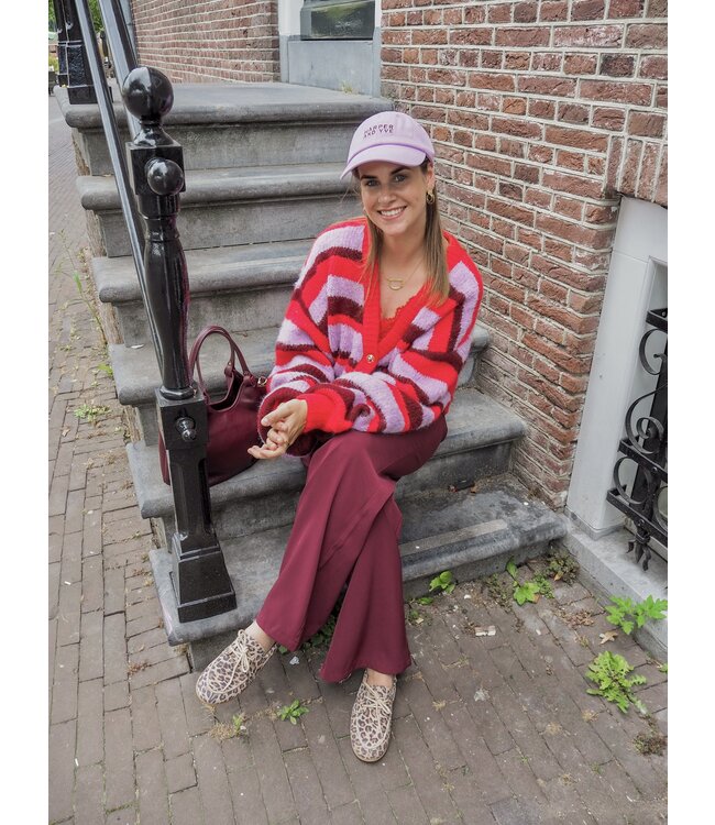 Harper & Yve Noor Cardigan - Stripe Multi Lila Love