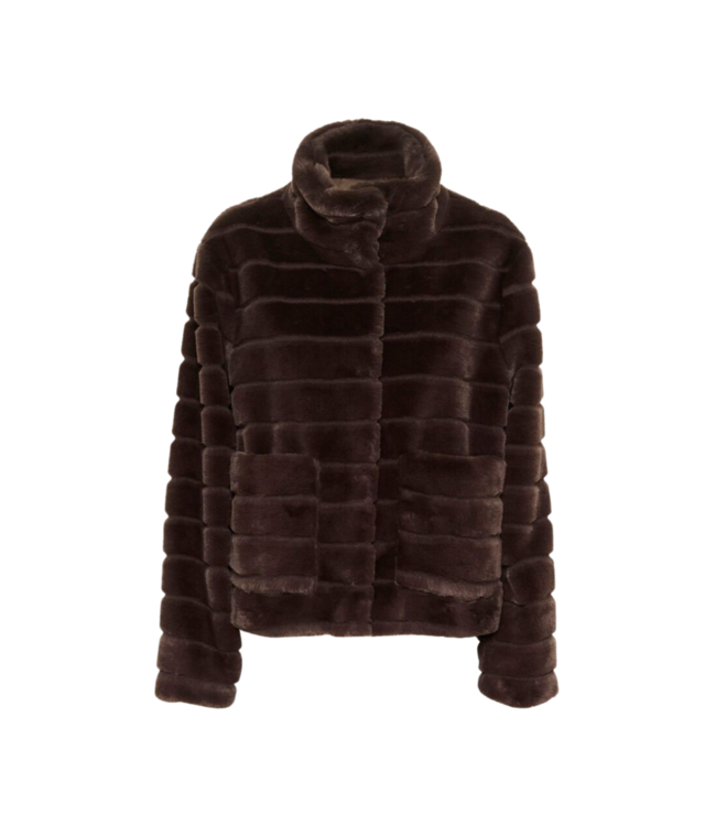 Saint Tropez Leonie Jacket - Chocolate Brown