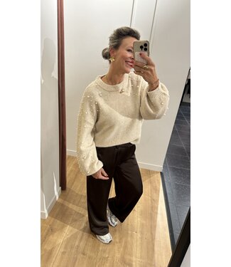 Saint Tropez Madeleine Pullover - Brown Rice Melange