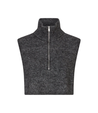 MSCH COPENHAGEN Milania Hope Bib Neck - Dark Grey Melange