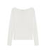 Catwalk Junkie Boatneck Rib Long Sleeve - Off White