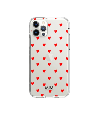 MIM Amsterdam Gel Case Heart - Red/Transparant