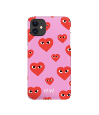 MIM Amsterdam Shockproof Case Stunning Hearts - Pink/Red