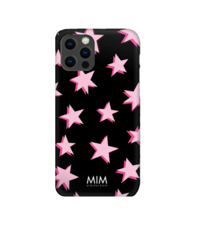 MIM Amsterdam Shockproof Case Stars - Black/Pink