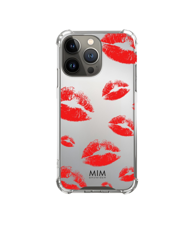 MIM Amsterdam Shockproof Mirror Case Kiss - Red