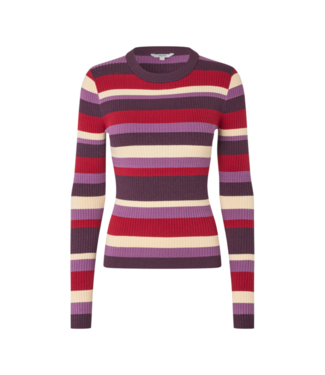 MbyM Minno Lurex Minnie Knit - Blackberry Wine Stripe