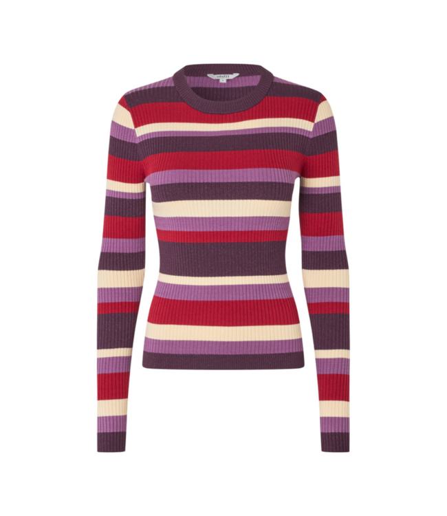 MbyM Minno Lurex Minnie Knit - Blackberry Wine Stripe