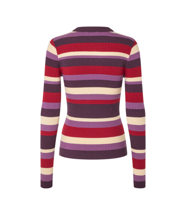 MbyM Minno Lurex Minnie Knit - Blackberry Wine Stripe