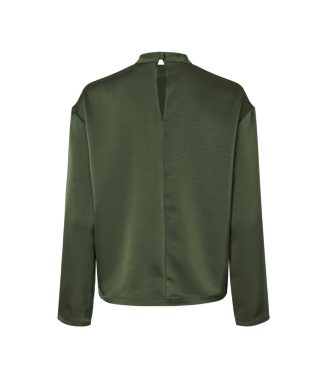 MbyM Quilana Linea Short Longsleeve Blouse - Pine Green